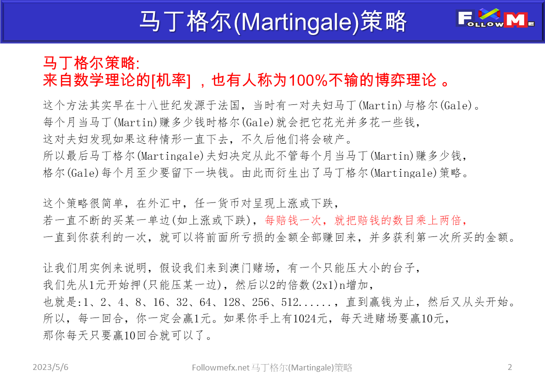 马丁策略原理